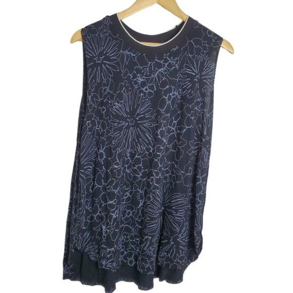 2X Joe Fresh Sleeveless Floral High Neck Top - Picture 1 of 8